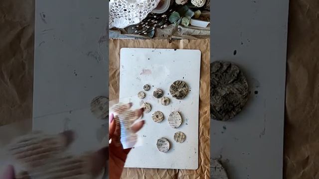 СКРАПБУКИНГ. Эко-фишки из природного материала. смотреть онлайн