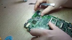 Ремонт ноутбука Asus. Замена мультиконтроллера на материнской плате K40AB