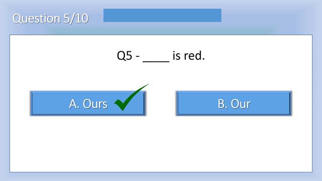 Mine & My / A beginner level PRONOUN QUIZ containing 10 multichoice questions Can you score 10/10? смотреть онлайн