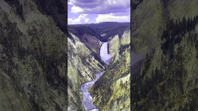 Lower Wyoming falls in Yellowstone National Park,USA | Nature short video