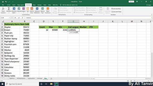 Excel Auto Functions Class 10 | Microsoft Excel Course in Urdu | Excel Complete Tutorial