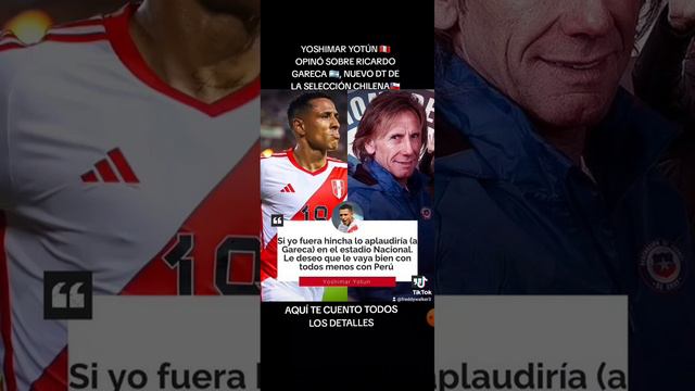 YOTÚN 🇵🇪 LE DESEA ÉXITOS A GARECA 🇦🇷 EN CHILE 🇨🇱