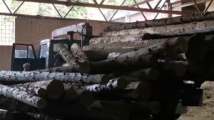 Как перевозят лес на сельхознике.
