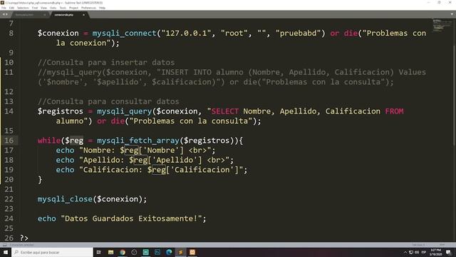 Curso PHP + SQL! | Mostrar Datos Recuperados desde BD en PHP | Parte #8 смотреть онлайн