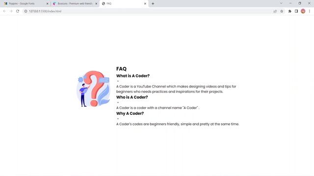 Simple and Beginner Friendly FAQ Design with JavaScript | HTML, CSS & JavaScript