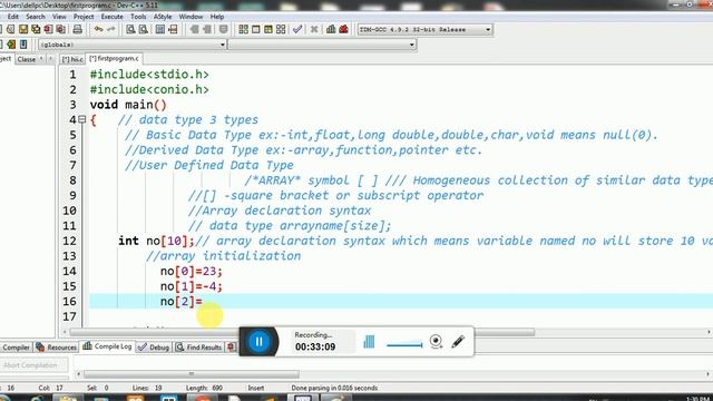 Array Declaration and Initialization