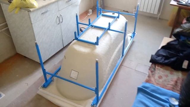 самодельный каркас для акриловой ванны.. смотреть онлайн