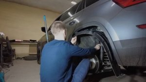 Шумоизоляция арок Skoda KODIAQ в максимальном варианте. Инструкция.