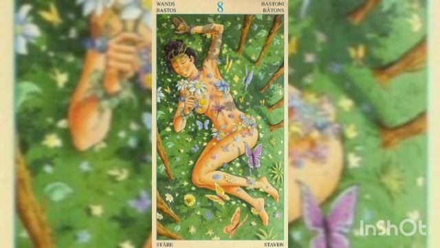 Посохи 8. Богиня Флора. Таро Союз Богинь
