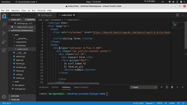 தமிழில் Django tutorial 21 | how to style django forms
