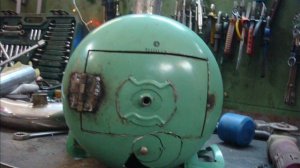 Походная печка из баллона с гелием.