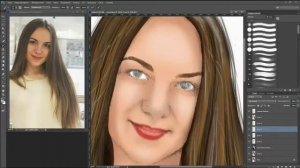 Портрет в фотошопе по фото / Photoshop Art 7