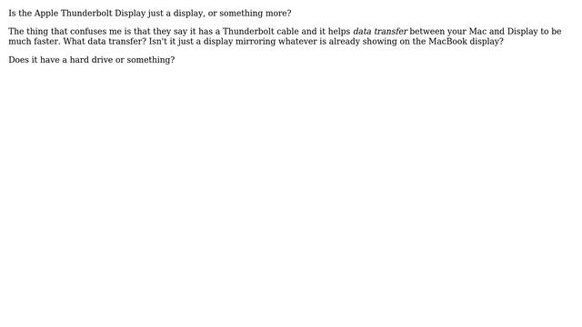 Apple: What does the Thunderbolt Display offer besides a display? смотреть онлайн