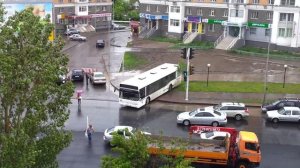 Astana. Public bus. Off road version!