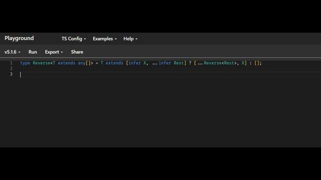 Typescript tutorial, Reverse type