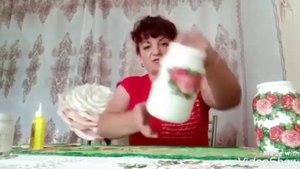 #Мастер класс # ваза декупаж## подарок#
