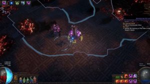 Path of Exile 3.23. Hexblast mine vs Uber Sirus final phase.