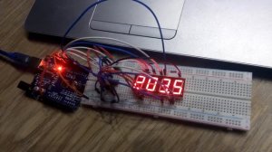 Arduino Uno. Секундомер на основе сдвигового регистра и 4-х разрядной семисегментной матрицы.