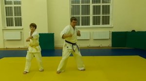 Техника 10 кю.  Сэйкен чудан цуки