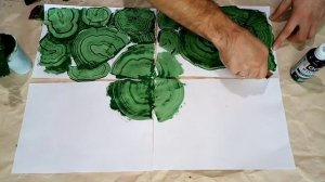 Рисуем малахит акриловой краской