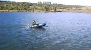Испытание лодочного мотора из триммера
