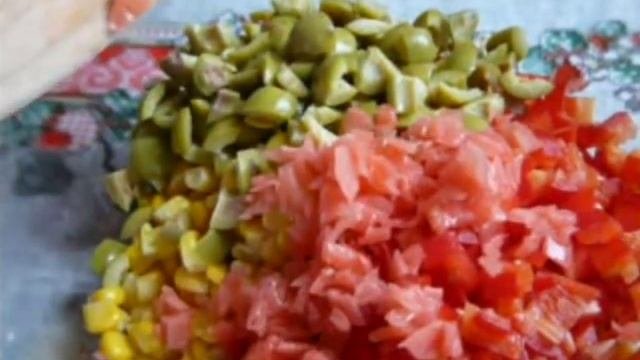 Постный салат быстрого приготовления 