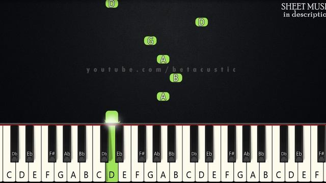 We Wish You A Merry Christmas | BEGINNER PIANO TUTORIAL + SHEET MUSIC by Betacustic смотреть онлайн