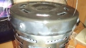 Обогрев в палатку из дожигателя. 300° на малом огне.