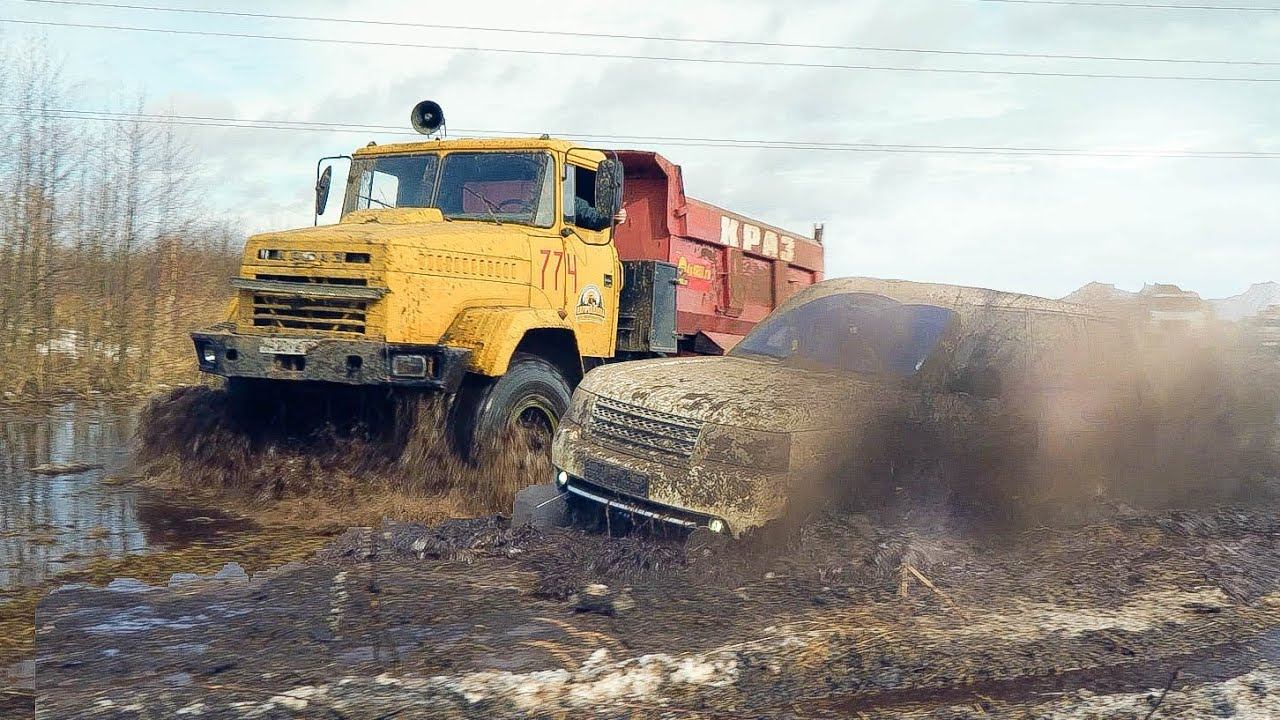 Краз на бездорожье видео