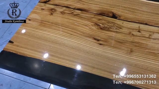 Стол из эпоксидной смолы и дерева. смотреть онлайн