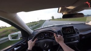 Mercedes GLS 500 455HP X166 POV | TOP SPEED 255km/h AUTOBAHN ACCELERATION