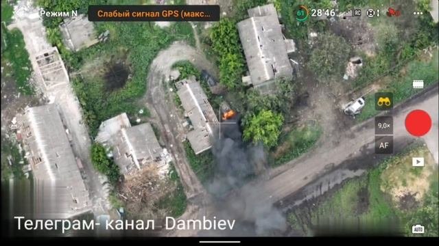 Выявление и уничтожение замаскированной бронетехники украинских формирований в н.п. Васюковка