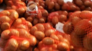 Фасовка мытого картофеля в сетки