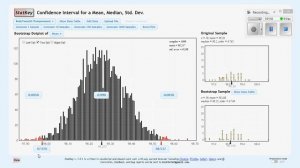 Bootstrap Confidence Intervals using Percentiles section 3 4 Statkey