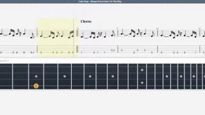 Lady Gaga - Always Remember Us This Way, Bass Tab