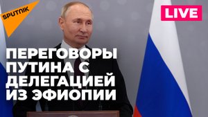 Путин проводит встречу с делегацией из Эфиопии в Санкт-Петербурге