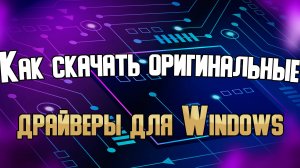 Как правильно скачать драйера для Windows устройств