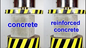 HYDRAULIC PRESS VS CONCRETE AND REINFORCED CONCRETE