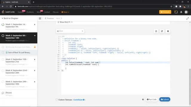 1022. Sum of Root To Leaf Binary Numbers | Leetcode september challenge | Trees | Bitwise operation смотреть онлайн