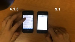 iOS 6.1.3 VS iOS 9.1 on iPhone 4s speedtest