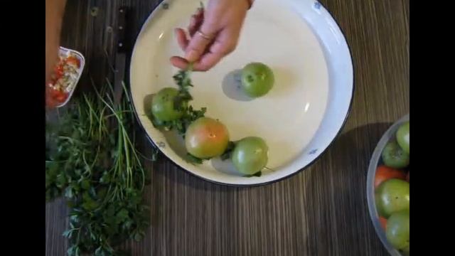 Соление из зеленых помидор по грузински смотреть онлайн