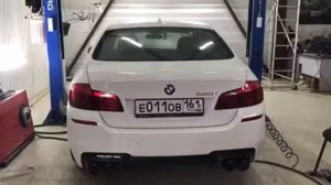 Выхлоп BMW F10 520 + насадки acrapovich