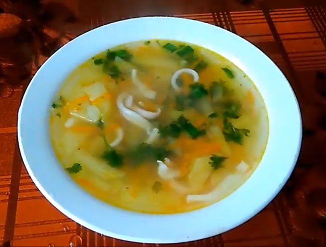 Картофельный суп с кальмаром.mp4