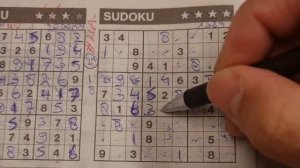 (#7385) Friday Four Stars Sudoku puzzle. Bonus Extra edition. 11-03-2023 Extra part 2 of 4