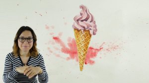 Скетчинг акварелью «Вафельный рожок» | Как нарисовать мороженое поэтапно