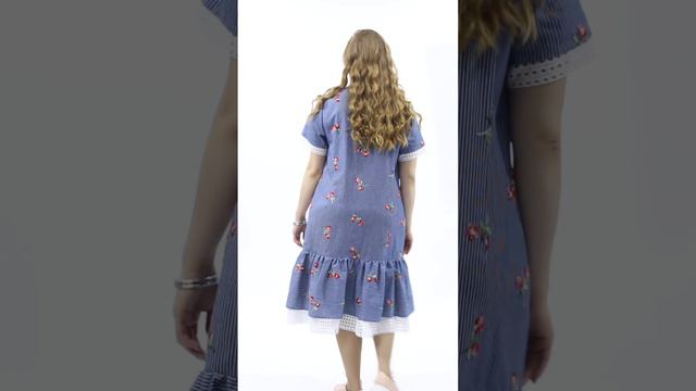 Платье джинсовое с вышивкой смотреть онлайн