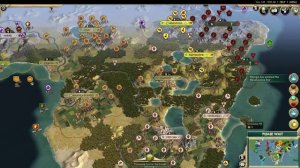 Civilization 5 Gameplay - AI ONLY World Mods [42 Civs Domination] Part 6