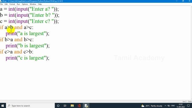Learn Python - Part 6 | Control Statements in Python Tamil | தமிழ் அகாடமி