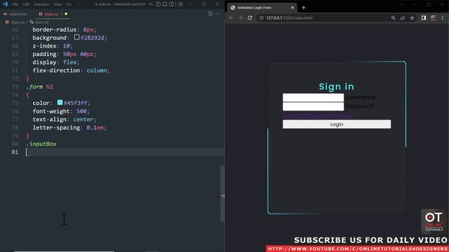 Animated Login Form with Source Code | Login Page using Html CSS смотреть онлайн