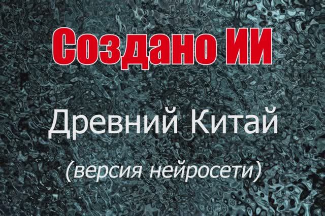 Древний Китай - изображения по версии нейросети.Создано ИИ.